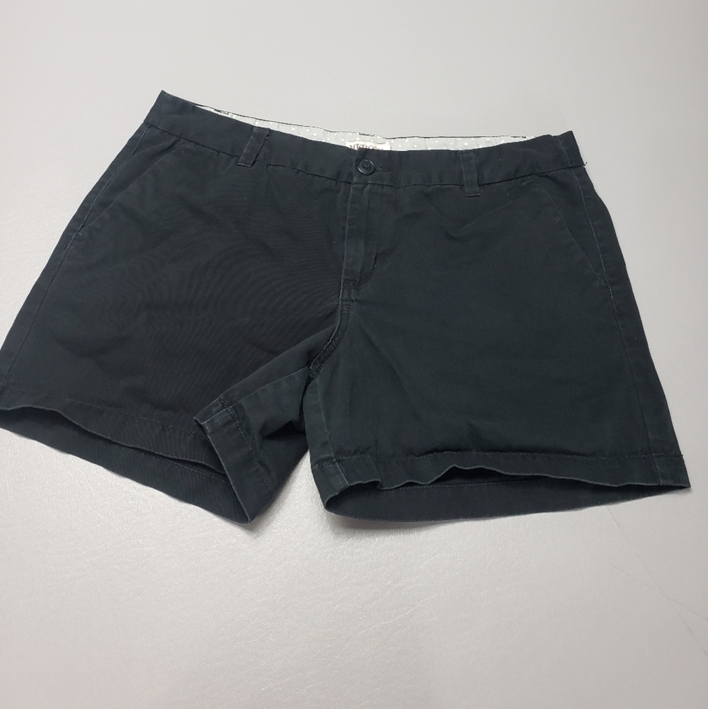 merona solid black shorts women's size 12